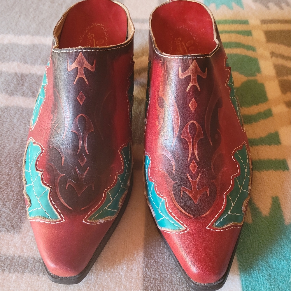 SPRING STEP leather mules NWOT, size 8.5